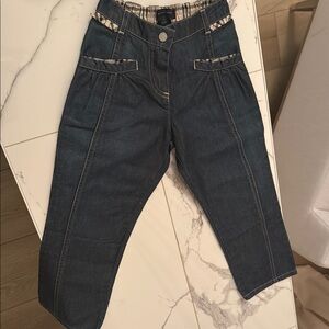 Burberry Plaid Accent Denim